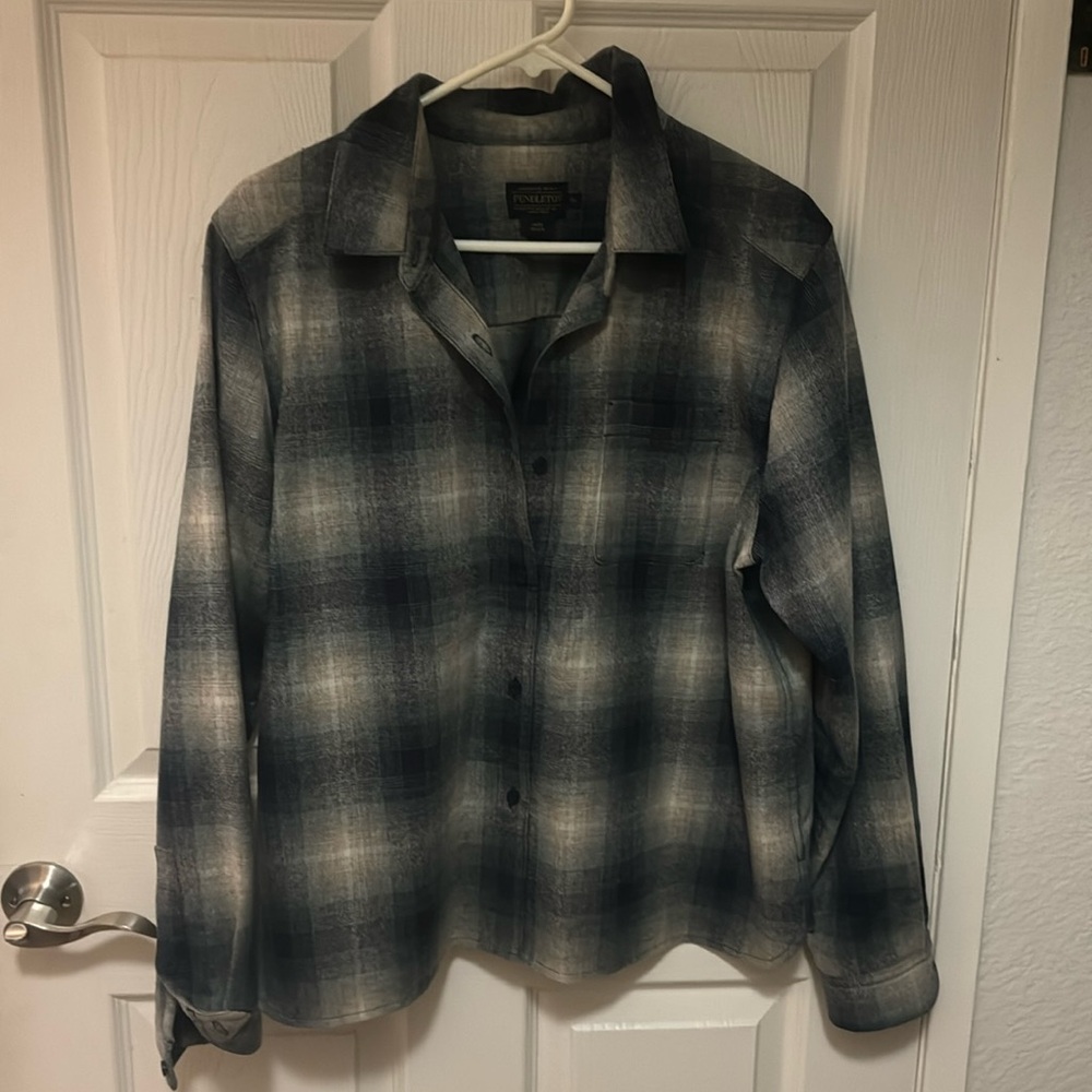 Blue and  black Pendleton